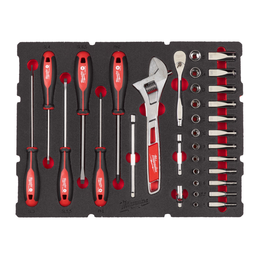 Wkład piankowy narzędziowy 35el. do szuflad Packout Milwaukee (nr kat. 4932480717)